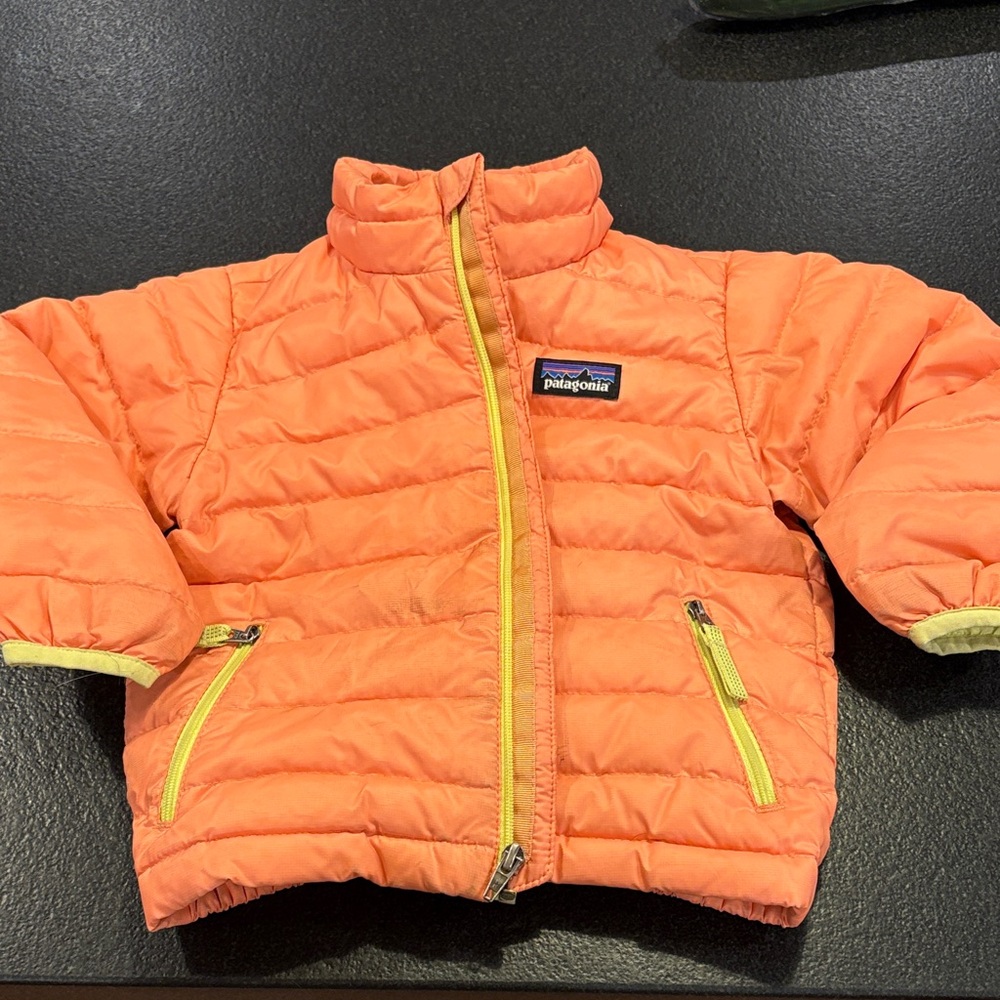 Patagonia Vibrant Orange Jacket with Yellow Accents